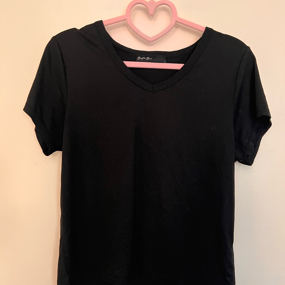 Black V-Neck T-Shirt